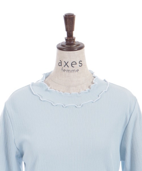 axes femme(アクシーズファム)の「接触冷感チュールメロープルオーバー(Tシャツ/カットソー・レディース・サックスブルー/ホワイト/ピンク/オレンジ/ネイビー・FREE)」の21枚目の写真