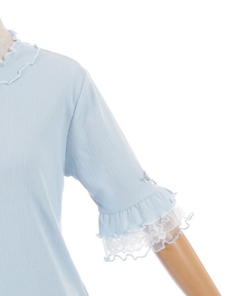 axes femme(アクシーズファム)の「接触冷感チュールメロープルオーバー(Tシャツ/カットソー・レディース・サックスブルー/ホワイト/ピンク/オレンジ/ネイビー・FREE)」の22枚目の写真