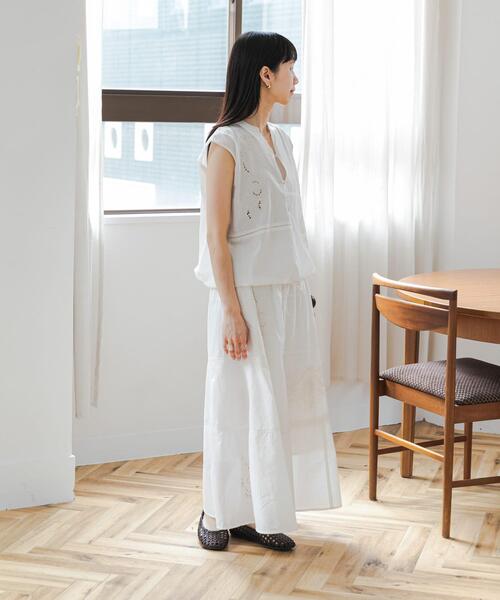 URBAN RESEARCH DOORS(アーバンリサーチドアーズ)の「パッチワーク刺繍ブラウス(シャツ/ブラウス・レディース・オフホワイト/スミクロ・FREE)」の7枚目の写真