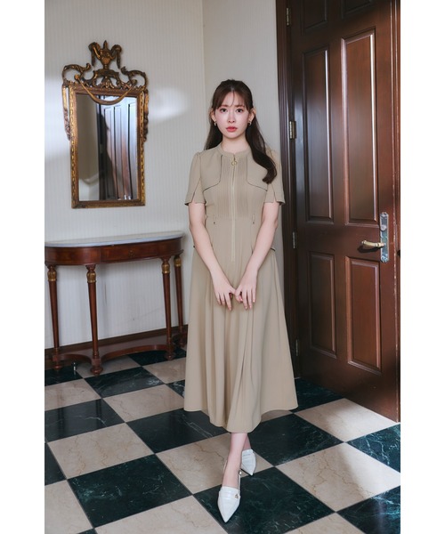 ワンピース herlipto Nora Front Zip Dress Nora Front Zip Dress（ワンピース）｜Her lip to（ハーリップトゥー