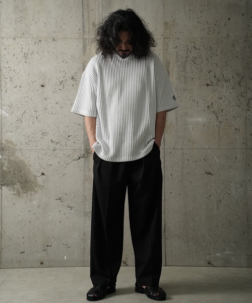 DEVILOCK(デビロック)の「DEVILOCK BIG WAFFLE TEE(Tシャツ/カットソー・メンズ・ブラック/グレー・LARGE/MEDIUM)」の8枚目の写真