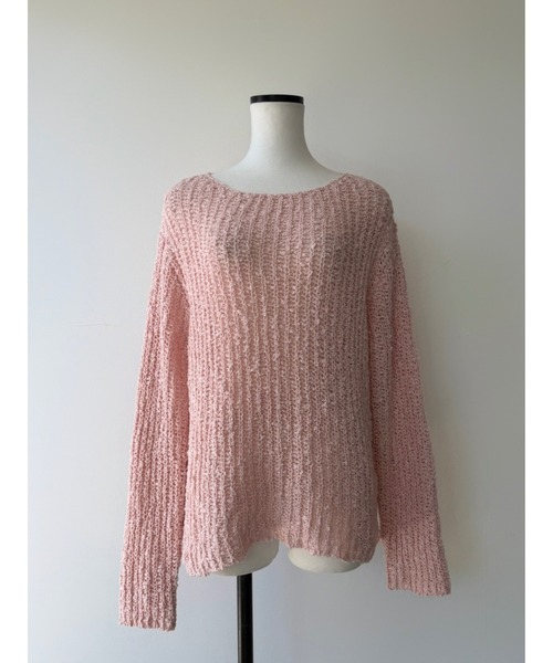 miies miim(ミーエスミーム)の「pink rib knit(ニット/セーター・レディース・ピンク・FREE)」の2枚目の写真