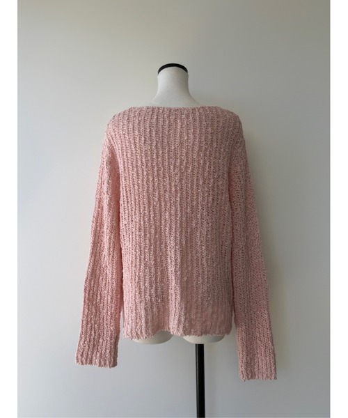 miies miim(ミーエスミーム)の「pink rib knit(ニット/セーター・レディース・ピンク・FREE)」の4枚目の写真