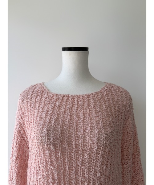 miies miim(ミーエスミーム)の「pink rib knit(ニット/セーター・レディース・ピンク・FREE)」の5枚目の写真