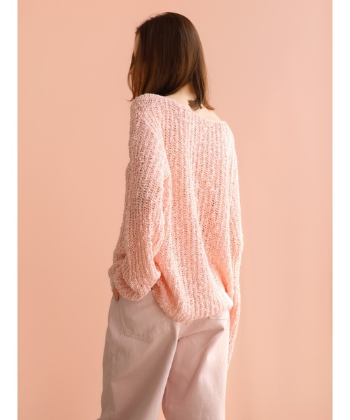 miies miim(ミーエスミーム)の「pink rib knit(ニット/セーター・レディース・ピンク・FREE)」の9枚目の写真