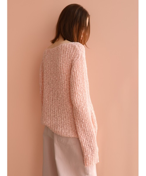 miies miim(ミーエスミーム)の「pink rib knit(ニット/セーター・レディース・ピンク・FREE)」の8枚目の写真