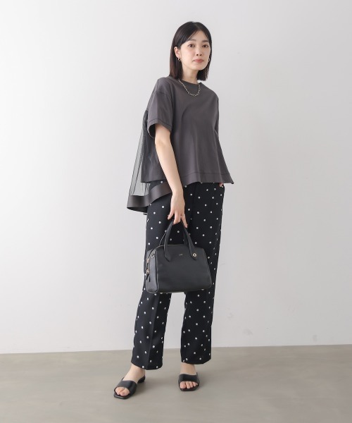 Bou Jeloud(ブージュルード)の「バックチュールプルオーバー(Tシャツ/カットソー・レディース・チャコールグレー/オフホワイト/グリーン/ブラック・38)」の14枚目の写真