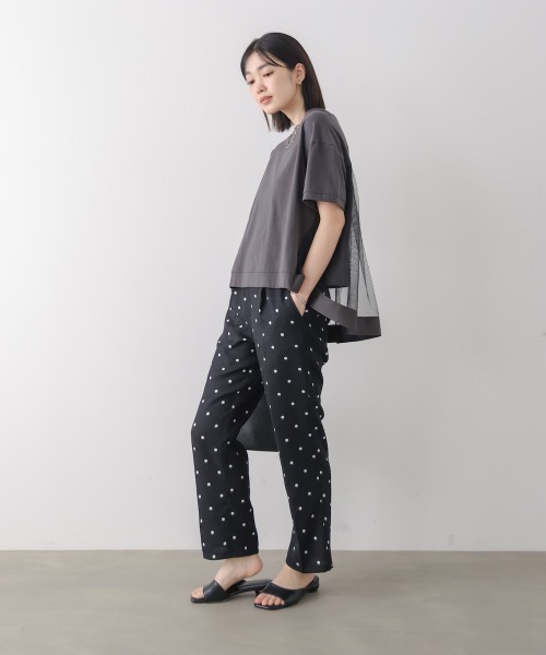 Bou Jeloud(ブージュルード)の「バックチュールプルオーバー(Tシャツ/カットソー・レディース・チャコールグレー/オフホワイト/グリーン/ブラック・38)」の17枚目の写真