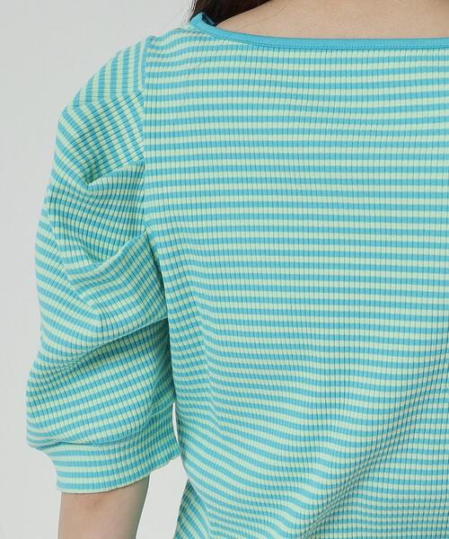 ALL NEW MART（オールニューマート）の「パワーショルダーギャザートップス（Tシャツ/カットソー・レディース・ホワイト系1/ネイビー系7/ブルー系5・00）」の12枚目の写真