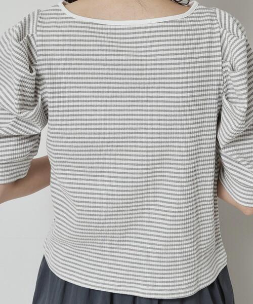 ALL NEW MART（オールニューマート）の「パワーショルダーギャザートップス（Tシャツ/カットソー・レディース・ホワイト系1/ネイビー系7/ブルー系5・00）」の15枚目の写真