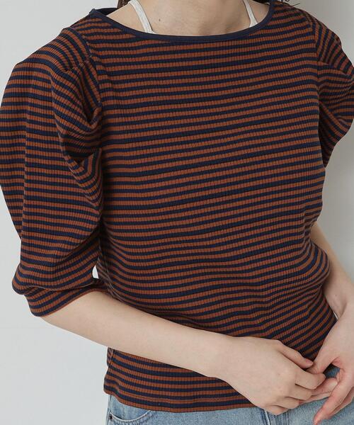 ALL NEW MART（オールニューマート）の「パワーショルダーギャザートップス（Tシャツ/カットソー・レディース・ホワイト系1/ネイビー系7/ブルー系5・00）」の22枚目の写真