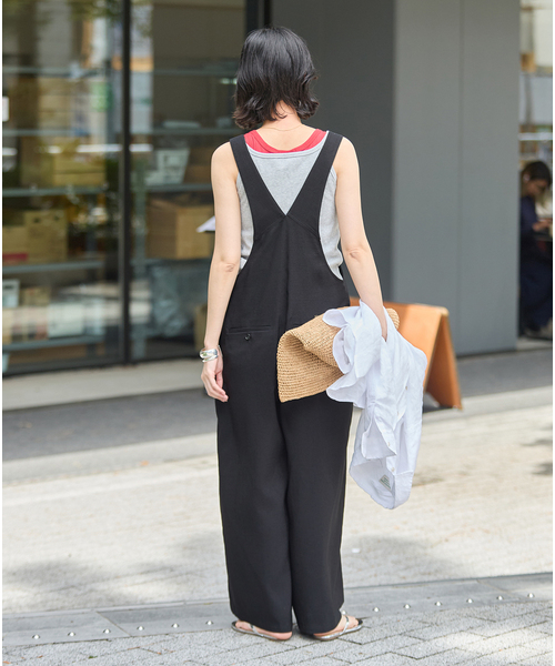 JOURNAL STANDARD(ジャーナルスタンダード)の「アイアスストレッチサロペット(サロペット/オーバーオール・レディース・ブラック/ベージュ・FREE)」の5枚目の写真