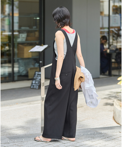 JOURNAL STANDARD(ジャーナルスタンダード)の「アイアスストレッチサロペット(サロペット/オーバーオール・レディース・ブラック/ベージュ・FREE)」の6枚目の写真