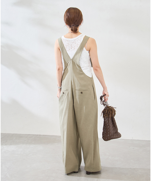 JOURNAL STANDARD(ジャーナルスタンダード)の「アイアスストレッチサロペット(サロペット/オーバーオール・レディース・ブラック/ベージュ・FREE)」の12枚目の写真