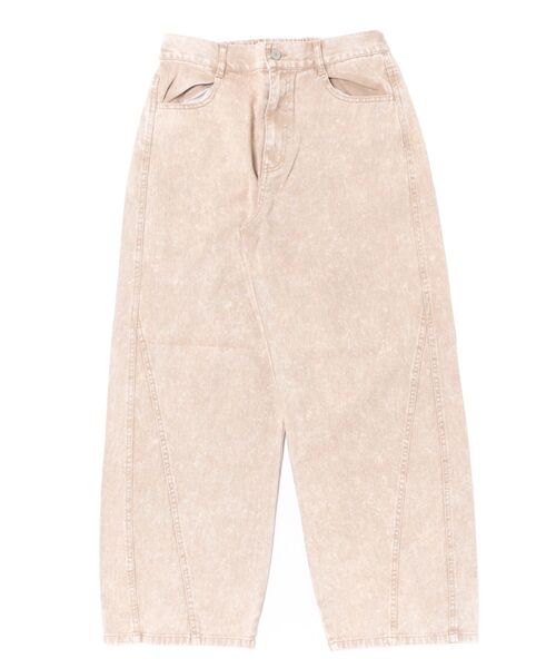 Right-on(ライトオン)の「【HONEYSUCKLE ROSE】ケミカル加工コクーンパンツ(その他パンツ・レディース・ベージュ/ピンク・S/M/L)」の1枚目の写真