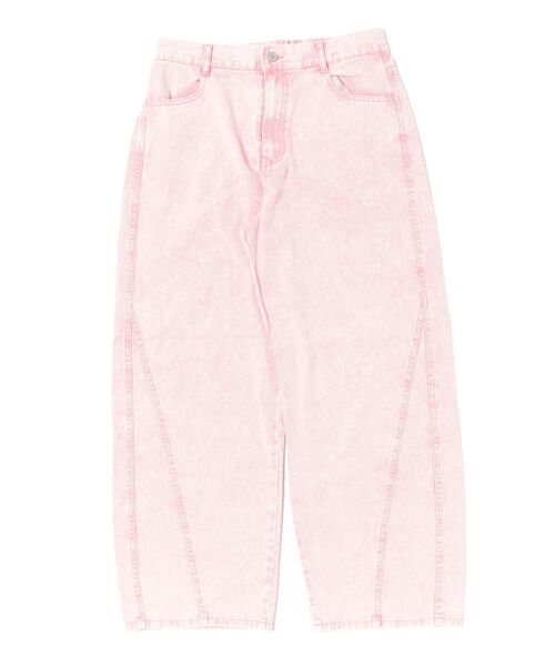 Right-on(ライトオン)の「【HONEYSUCKLE ROSE】ケミカル加工コクーンパンツ(その他パンツ・レディース・ベージュ/ピンク・S/M/L)」の2枚目の写真