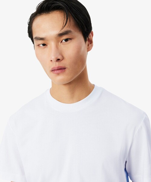 LACOSTE(ラコステ)の「クローズアップワニロゴプリントTシャツ(Tシャツ/カットソー・メンズ・ホワイト・2/3/4/5)」の8枚目の写真