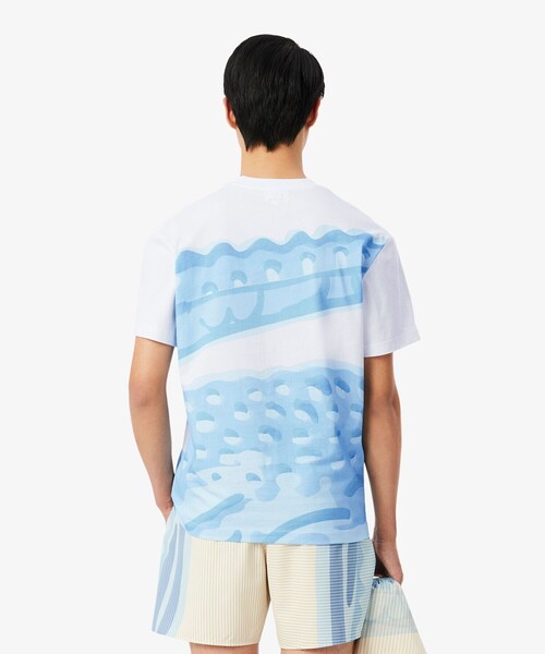 LACOSTE(ラコステ)の「クローズアップワニロゴプリントTシャツ(Tシャツ/カットソー・メンズ・ホワイト・2/3/4/5)」の7枚目の写真
