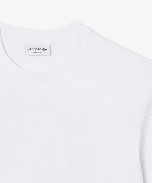 LACOSTE(ラコステ)の「クローズアップワニロゴプリントTシャツ(Tシャツ/カットソー・メンズ・ホワイト・2/3/4/5)」の4枚目の写真