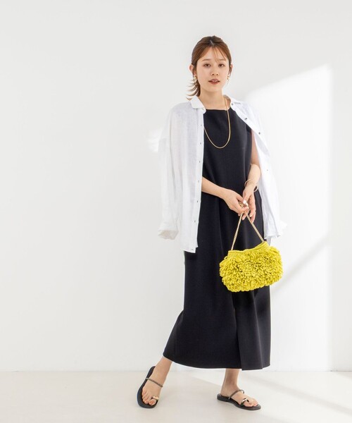 NOLLEY’S（ノーリーズ）の「ウォッシャブル高機能ジャージ2WAYワンピース（ワンピース・レディース・ベージュ/ブラック・36/38）」の13枚目の写真