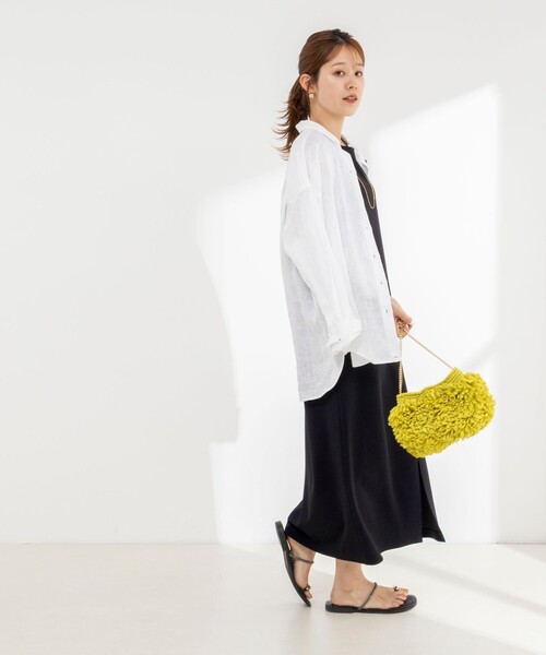 NOLLEY’S（ノーリーズ）の「ウォッシャブル高機能ジャージ2WAYワンピース（ワンピース・レディース・ベージュ/ブラック・36/38）」の16枚目の写真