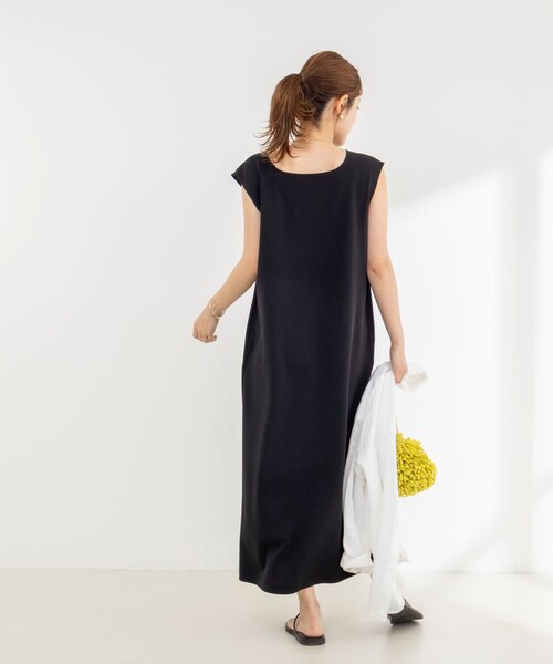 NOLLEY’S（ノーリーズ）の「ウォッシャブル高機能ジャージ2WAYワンピース（ワンピース・レディース・ベージュ/ブラック・36/38）」の22枚目の写真