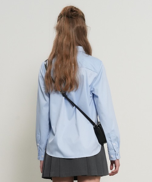 GENERAL IDEA(ジェネラルアイデア)の「【GENERAL IDEA】リンクルフリーラウンドカラーブラウス / WRINKLE-FREE ROUND COLLAR BLOUSE(シャツ/ブラウス・レディース・スカイブルー/ホワイト・L/M/S)」の11枚目の写真
