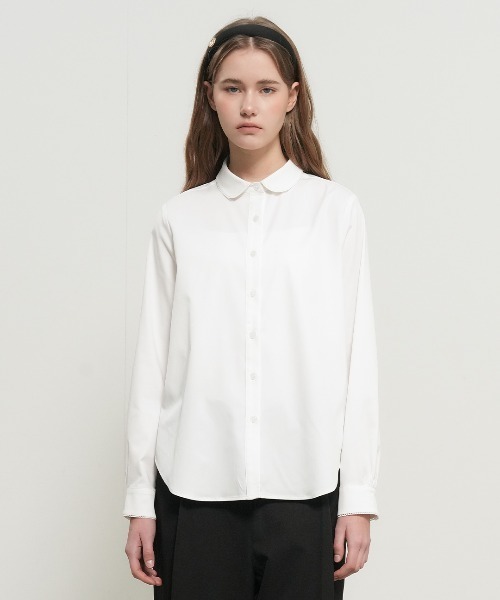 GENERAL IDEA(ジェネラルアイデア)の「【GENERAL IDEA】リンクルフリーラウンドカラーブラウス / WRINKLE-FREE ROUND COLLAR BLOUSE(シャツ/ブラウス・レディース・スカイブルー/ホワイト・L/M/S)」の13枚目の写真