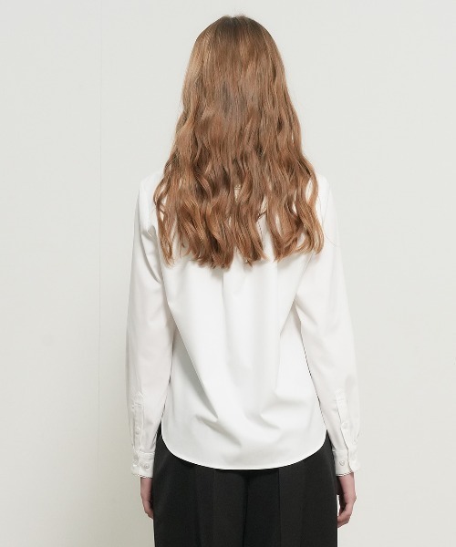 GENERAL IDEA(ジェネラルアイデア)の「【GENERAL IDEA】リンクルフリーラウンドカラーブラウス / WRINKLE-FREE ROUND COLLAR BLOUSE(シャツ/ブラウス・レディース・スカイブルー/ホワイト・L/M/S)」の15枚目の写真