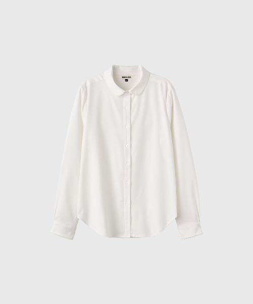 GENERAL IDEA(ジェネラルアイデア)の「【GENERAL IDEA】リンクルフリーラウンドカラーブラウス / WRINKLE-FREE ROUND COLLAR BLOUSE(シャツ/ブラウス・レディース・スカイブルー/ホワイト・L/M/S)」の8枚目の写真