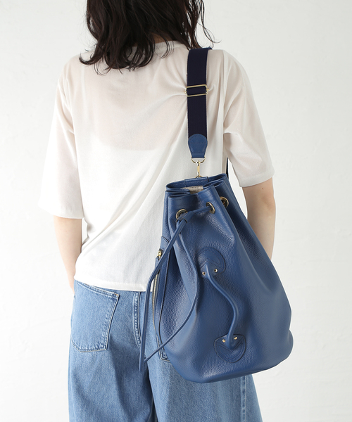 IENA(イエナ)の「YOUNG&OLSEN/ヤングアンドオルセン for IE Sac Marine バッグ(ショルダーバッグ・レディース・ネイビー/ブラウン系その他・FREE)」の16枚目の写真