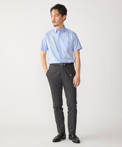 SHIPS(シップス)の「SHIPS:〈FUNCTION〉Albini × RENU(R)半袖 ジャージー ストライプ シャツ(シャツ/ブラウス・メンズ・スカイブルー/ネイビー・SMALL/MEDIUM/LARGE/X-LARGE)」の10枚目の写真