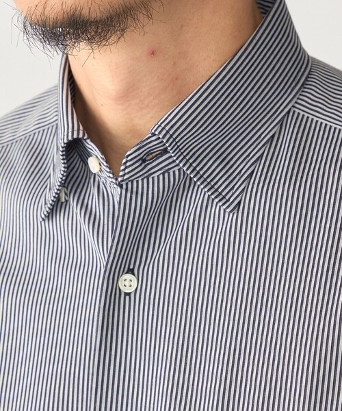 SHIPS(シップス)の「SHIPS:〈FUNCTION〉Albini × RENU(R)半袖 ジャージー ストライプ シャツ(シャツ/ブラウス・メンズ・スカイブルー/ネイビー・SMALL/MEDIUM/LARGE/X-LARGE)」の14枚目の写真