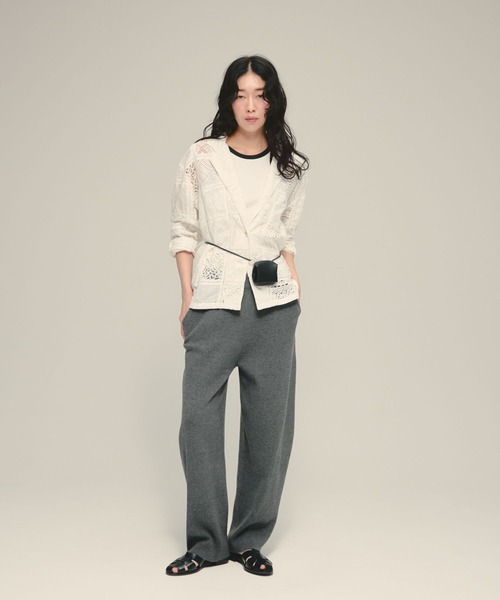 eL(エル)の「【eL】Made in India Patchwork Shirts Jacket/698964(シャツ/ブラウス・レディース・オフホワイト/ブラック・FREE)」の3枚目の写真