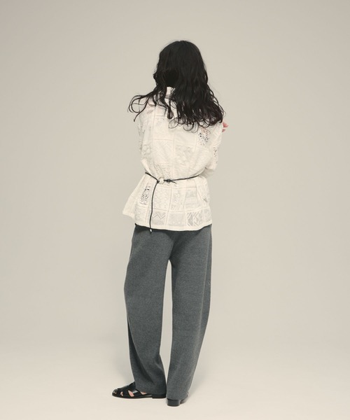 eL(エル)の「【eL】Made in India Patchwork Shirts Jacket/698964(シャツ/ブラウス・レディース・オフホワイト/ブラック・FREE)」の5枚目の写真