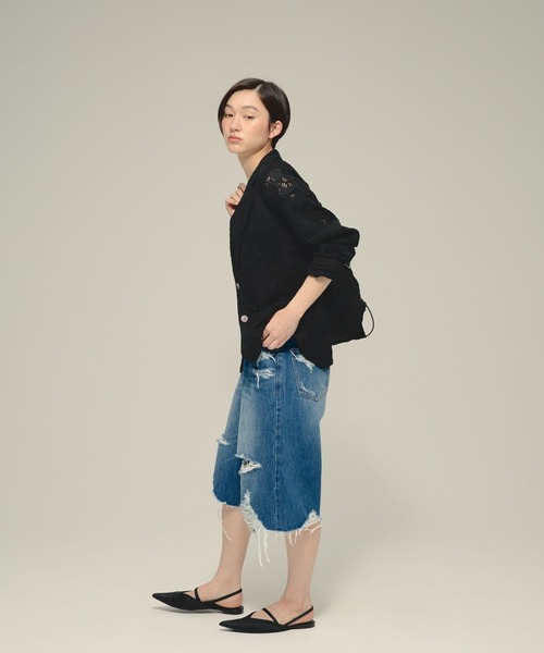 eL(エル)の「【eL】Made in India Patchwork Shirts Jacket/698964(シャツ/ブラウス・レディース・オフホワイト/ブラック・FREE)」の10枚目の写真