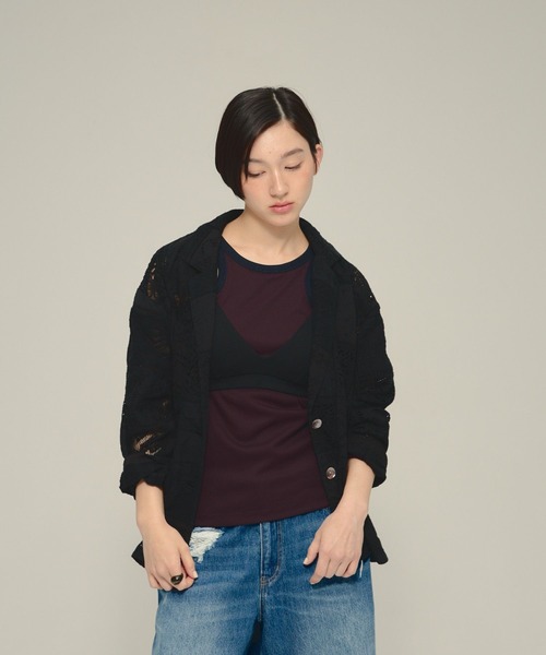 eL(エル)の「【eL】Made in India Patchwork Shirts Jacket/698964(シャツ/ブラウス・レディース・オフホワイト/ブラック・FREE)」の12枚目の写真