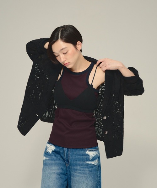 eL(エル)の「【eL】Made in India Patchwork Shirts Jacket/698964(シャツ/ブラウス・レディース・オフホワイト/ブラック・FREE)」の13枚目の写真