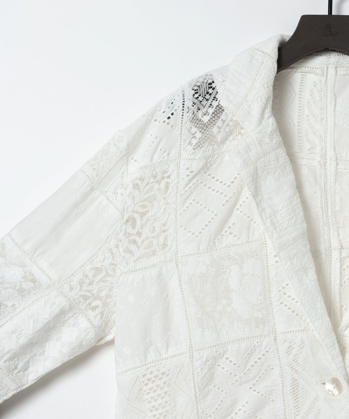 eL(エル)の「【eL】Made in India Patchwork Shirts Jacket/698964(シャツ/ブラウス・レディース・オフホワイト/ブラック・FREE)」の18枚目の写真