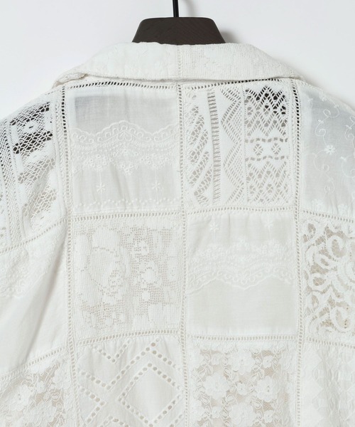 eL(エル)の「【eL】Made in India Patchwork Shirts Jacket/698964(シャツ/ブラウス・レディース・オフホワイト/ブラック・FREE)」の21枚目の写真