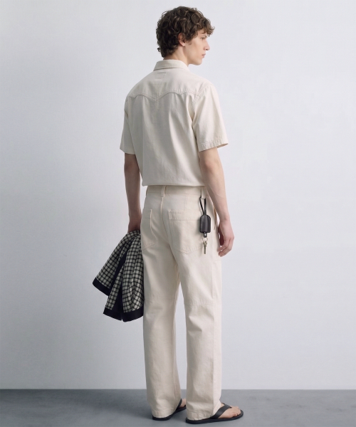 DE GRAND MATIN(ディグランドマーティン)の「Western Snap Vintage Washed Short Sleeve Shirt (Ivory)(シャツ/ブラウス・メンズ・アイボリー・FREE)」の3枚目の写真