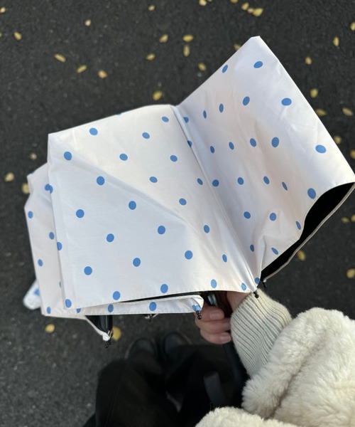 LA VORAGINE（ラ ヴォラジネ）の「【晴雨兼用】ミルキードット折りたたみ傘（折りたたみ傘・レディース・White/アイボリー/Black/GRAY/PINK/BROWN・FREE）」の21枚目の写真