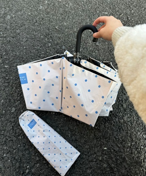 LA VORAGINE（ラ ヴォラジネ）の「【晴雨兼用】ミルキードット折りたたみ傘（折りたたみ傘・レディース・White/アイボリー/Black/GRAY/PINK/BROWN・FREE）」の17枚目の写真