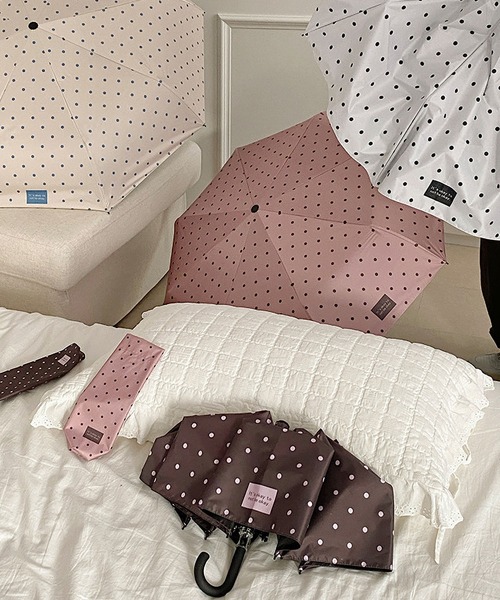 LA VORAGINE（ラ ヴォラジネ）の「【晴雨兼用】ミルキードット折りたたみ傘（折りたたみ傘・レディース・White/アイボリー/Black/GRAY/PINK/BROWN・FREE）」の13枚目の写真