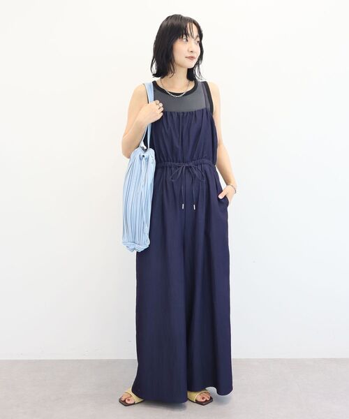 Green Parks(グリーンパークス)の「【適ON】配色タンクトップ(タンクトップ・レディース・ホワイト系その他2/ネイビー/グレー・FREE)」の12枚目の写真