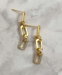 YU-KA:リンクチェーンピアス Link chain earrings