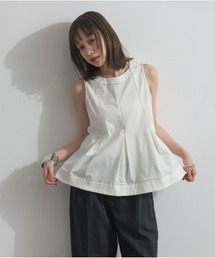 OandI（オーアンドアイ）の「フロントタックノースリーブトップス（タンクトップ）」