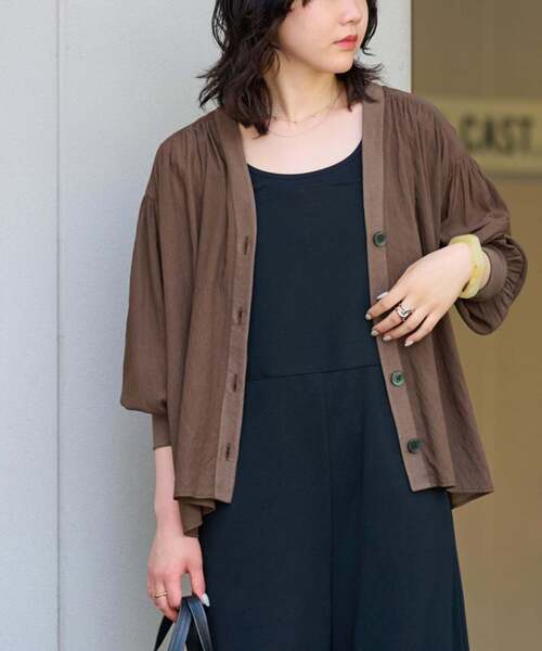 JOURNAL STANDARD relume(ジャーナルスタンダード レリューム)の「《追加5》T/R強撚ブラウス(シャツ/ブラウス・レディース・イエロー/ブラウン/ブラック・FREE)」の16枚目の写真