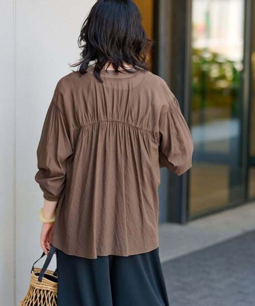 JOURNAL STANDARD relume(ジャーナルスタンダード レリューム)の「《追加5》T/R強撚ブラウス(シャツ/ブラウス・レディース・イエロー/ブラウン/ブラック・FREE)」の19枚目の写真