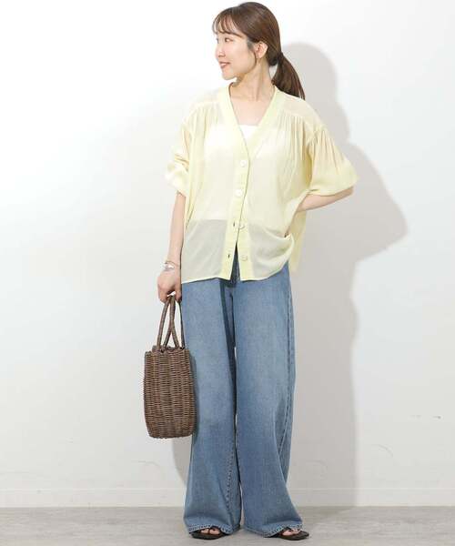 JOURNAL STANDARD relume(ジャーナルスタンダード レリューム)の「《追加5》T/R強撚ブラウス(シャツ/ブラウス・レディース・イエロー/ブラウン/ブラック・FREE)」の20枚目の写真